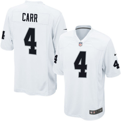 Mens Oakland Raiders Derek Carr Nike White Limited Jersey - Sports Fever