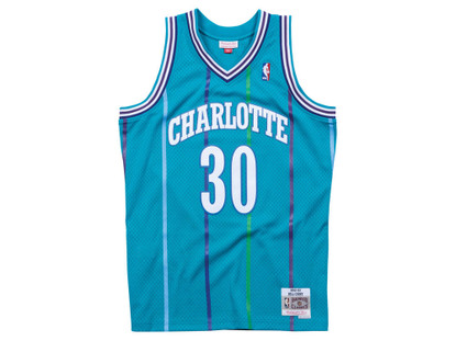 Men's Charlotte Hornets Rex Chapman Mitchell & Ness White Hardwood