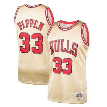 scottie pippen gold jersey