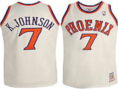 Men's Mitchell & Ness Kevin Johnson White Phoenix Suns 1989-90 Hardwood  Classics Swingman Jersey