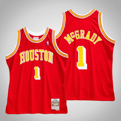 Men's Mitchell & Ness Tracy McGrady Red Houston Rockets 2004/05 Hardwood  Classics Swingman Jersey