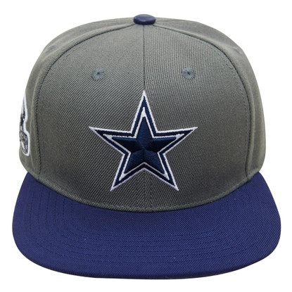 DALLAS COWBOYS STACKED LOGO SNAPBACK HAT (GRAY) – Pro Standard