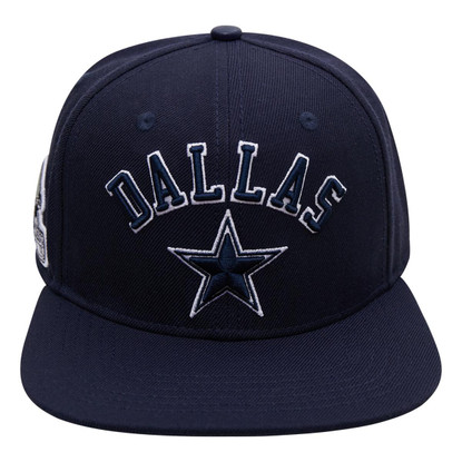 Pro Standard Dallas Cowboys Script Logo Snapback Hat (Navy/Pink