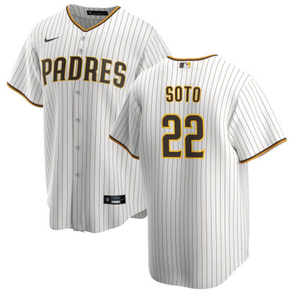 Nike MLB San Diego Padres (Xander Bogaerts) Men's Replica Baseball Jersey - White/Brown L