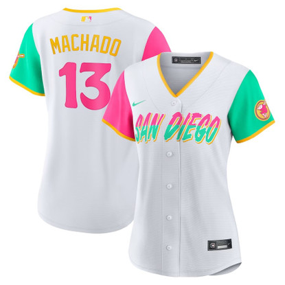Men's Nike Manny Machado White San Diego Padres 2022 City Connect Replica Player Jersey Size: 3XL