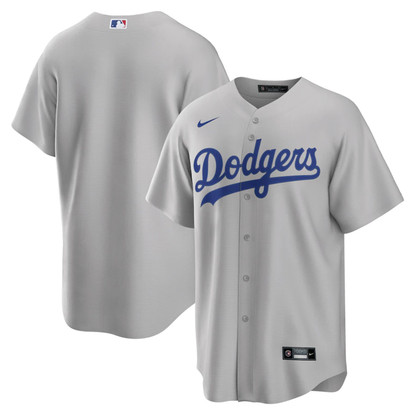 Men's Los Angeles Dodgers Grey Nike Alternate Road Replica Team Jersey