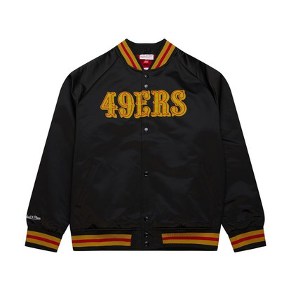 Men's San Francisco 49ers Mitchell & Ness Lightweight Black and Gold ...