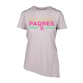 San Diego Padres Women's City Connect Levelwear Birch Grey Slanted Hem Tee