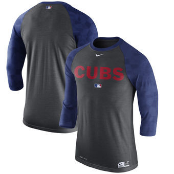 Nike Chicago Cubs 1911 Rewind Raglan 3/4-Sleeve T-Shirt XX-Large