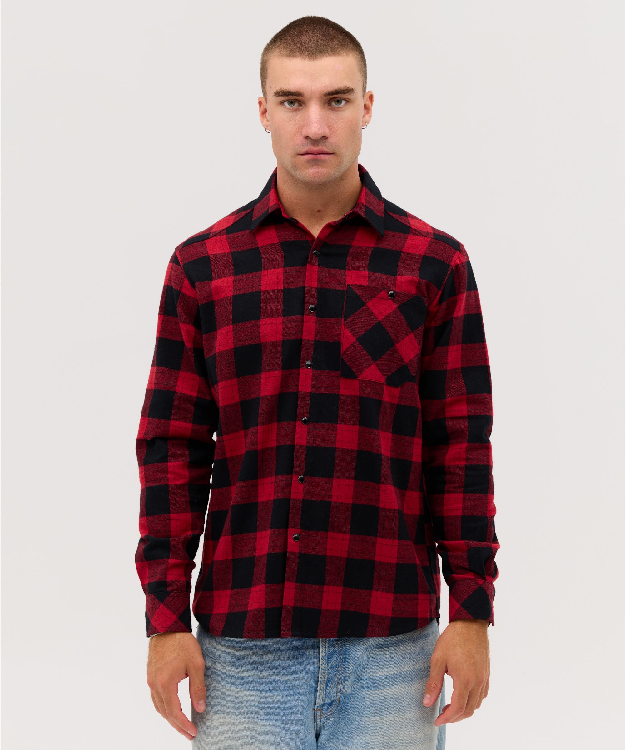 901 - BAXSY Base Flannel Long Sleeve Shirt