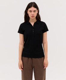 YARD - Women's Sundance Polo – Polo Shirts – available in Black, Navy – thumbnail 2 of 9