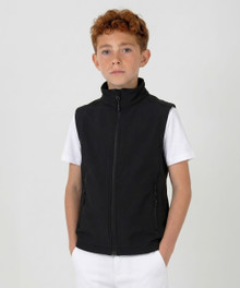 Youth Prime Softshell Vest – Vests – available in Black, Navy – thumbnail 1 of 8