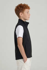Youth Prime Softshell Vest – Vests – available in Black, Navy – thumbnail 4 of 8