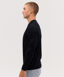 Hawkins/Essential Long Sleeve Tee – T Shirts – available in Black, Grey Marle, Navy, White – thumbnail 1 of 10