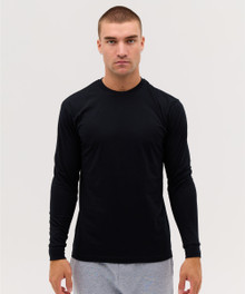 Hawkins/Essential Long Sleeve Tee – T Shirts – available in Black, Grey Marle, Navy, White – thumbnail 3 of 10