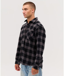 Base Flannel Long Sleeve Shirt – Shirts – available in Grey/Black, Red/Black – thumbnail 3 of 10