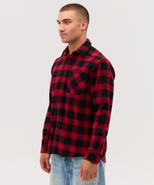 Base Flannel Long Sleeve Shirt – Shirts – available in Grey/Black, Red/Black – thumbnail 4 of 10