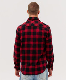 Base Flannel Long Sleeve Shirt – Shirts – available in Grey/Black, Red/Black – thumbnail 7 of 10