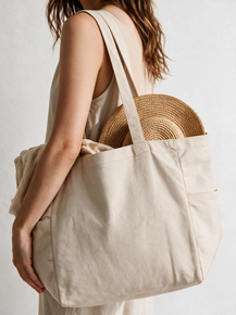 Bondi Canvas Tote Bag – Bags – available in Black, Camel, Natural, Navy – thumbnail 7 of 8