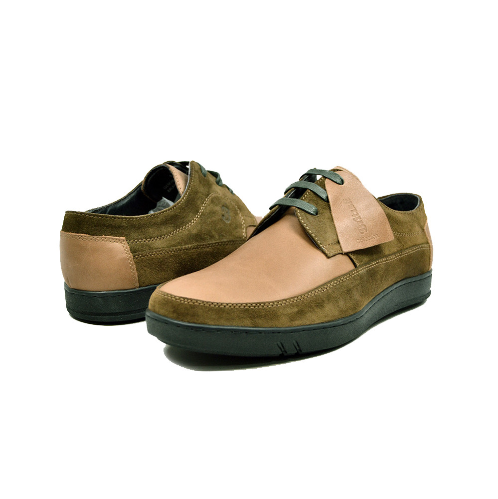 British Collection Bristol Olive Suede Tan Leather