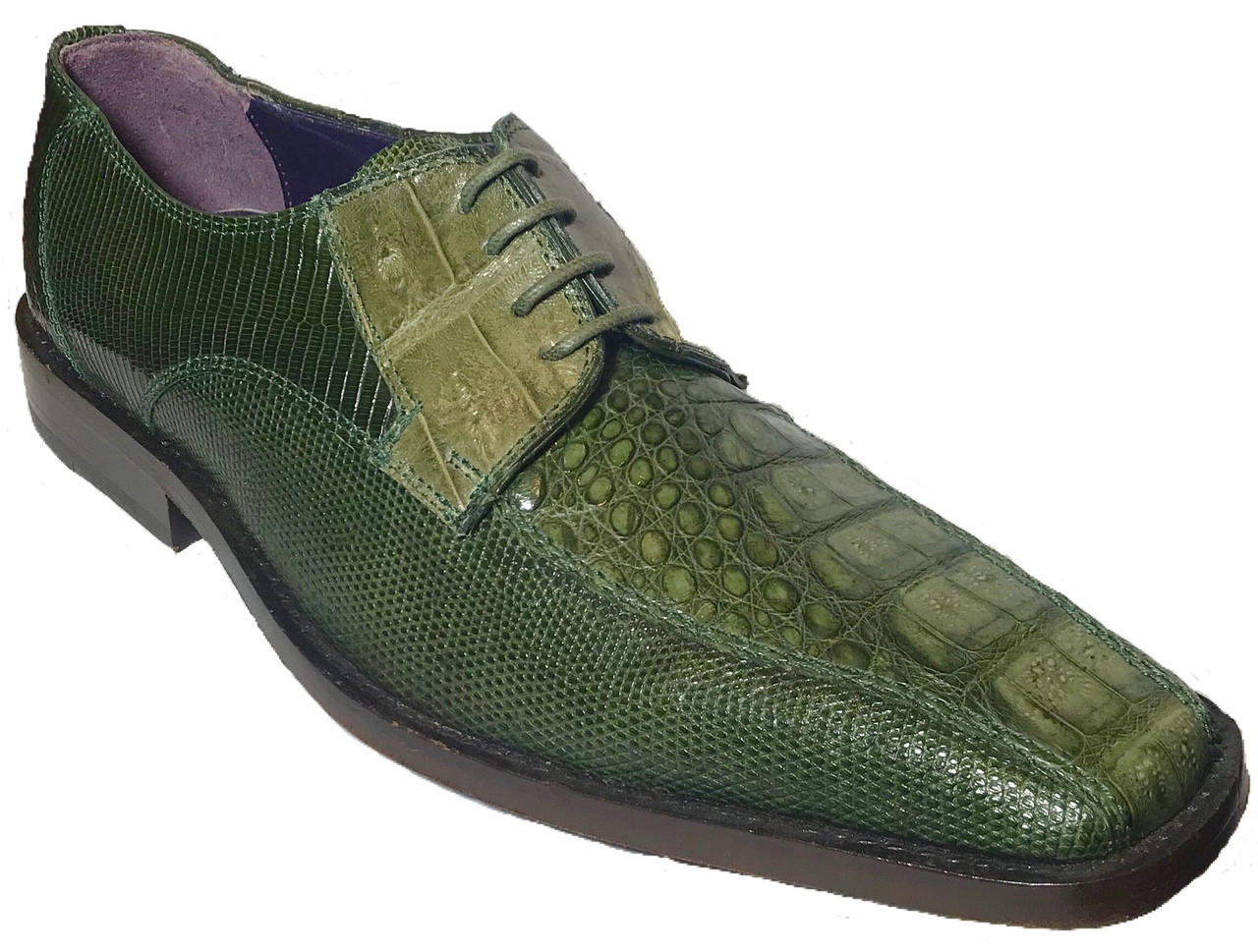 David x shoes Gino Olive Size 11 Crocodile Lizard  Lace-up Shoes Amazon.com | STW Men main image 4