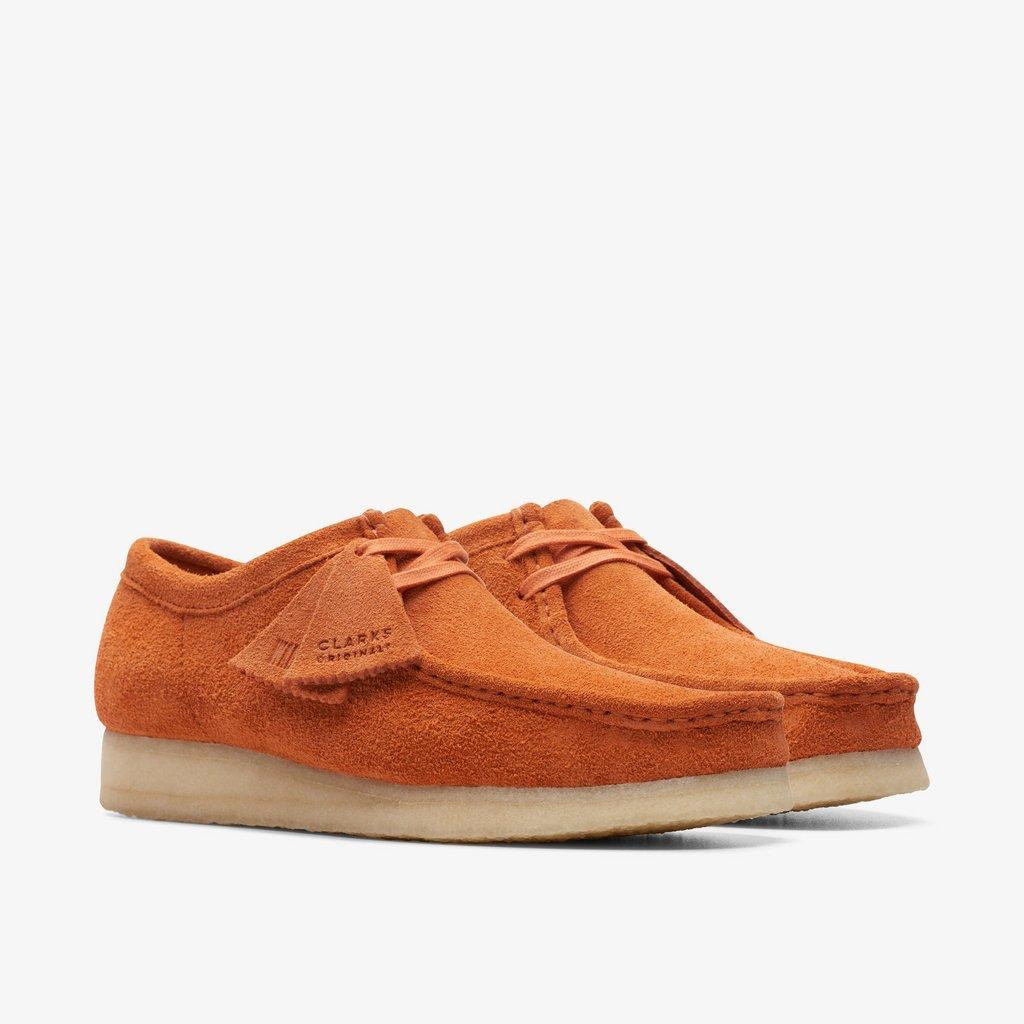 Clarks Wallabee Burnt Orange Suede - GQ Gentlemen's Quarters