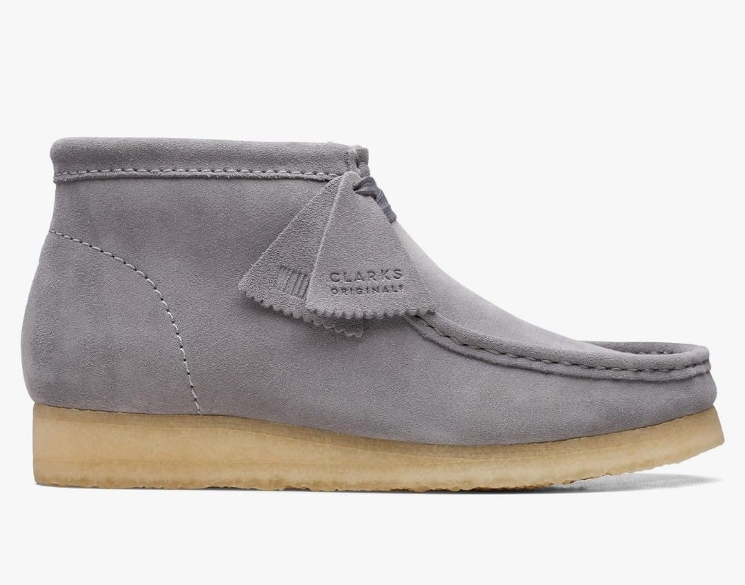 Clarks Wallabee-Boot Grey Suede - GQ Gentlemen's Quarters Fashion