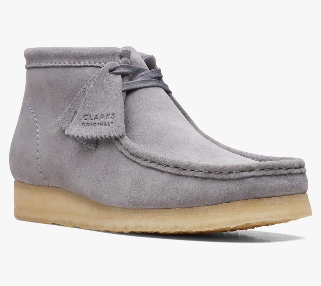 Clarks Wallabee-Boot Grey Suede - GQ Gentlemen's Quarters Fashion