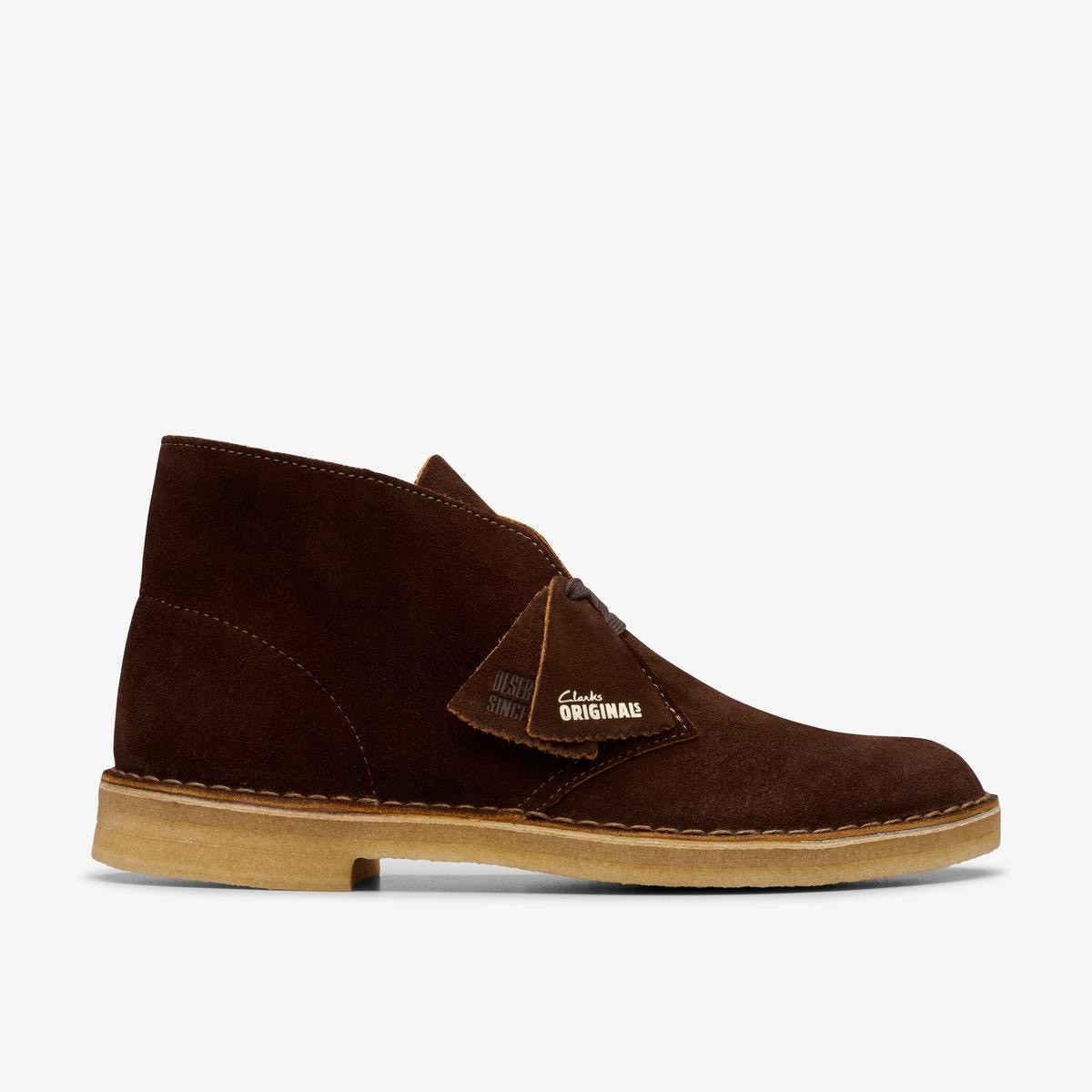 Clarks Brown Chukka Boots Suede Minimalist Design Mens Desert Boot Evo Dark Brown Suede Chukka | Clarks main image 4