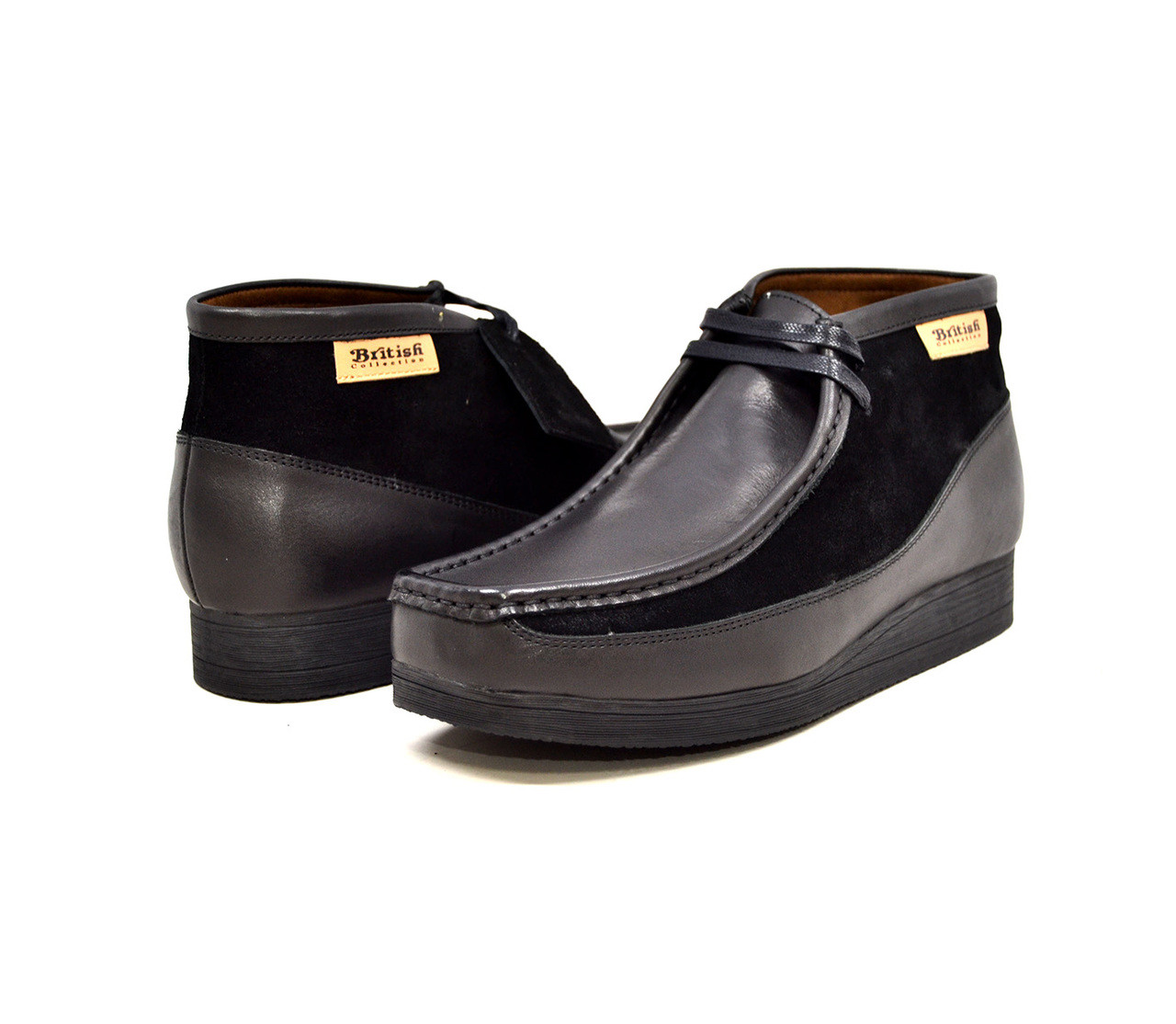 British Walkers "New Castle" Cherry Leather & Suede GQ Gentlemen's