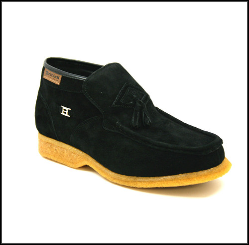 British Collection Palace-Black Suede Slip-on