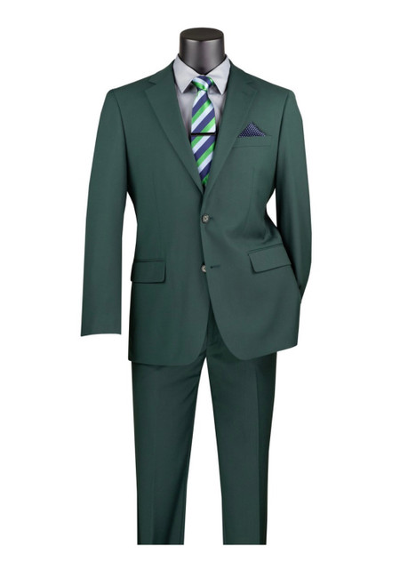 Hunter Green
2 Piece Suit
2 Side Vents on Jacket
2 Flap Pockets On Jacket
Flat Front Pants 
Classic Fit
Luxurious Wool Feel
Single breasted 2 buttons
Notch lapel
Adjustable waist band, extension up to 2 in.
 
Proud to have such a long and rich heritage, Vinci has been suiting and booting up men for generations. Vinci combines contemporary fit and fashionable colors with patterns and styles for the modern gentlemen.
As a brand, Vinci inspires and guides; whatever the occasion, customers always look and feel exquisite. Vinci offers in-depth suiting expertise and knowledge while adapting to the latest fashion trends.
 
 
Prices exclusive to online sales only. Hunter Green
2 Piece Suit
2 Side Vents on Jacket
2 Flap Pockets On Jacket
Flat Front Pants 
Classic Fit
Luxurious Wool Feel
Single breasted 2 buttons
Notch lapel
Adjustable waist band, extension up to 2 in.
 
Proud to have such a long and rich heritage, Vinci has been suiting and booting up men for generations. Vinci combines contemporary fit and fashionable colors with patterns and styles for the modern gentlemen.
As a brand, Vinci inspires and guides; whatever the occasion, customers always look and feel exquisite. Vinci offers in-depth suiting expertise and knowledge while adapting to the latest fashion trends.
 
 
Prices exclusive to online sales only.