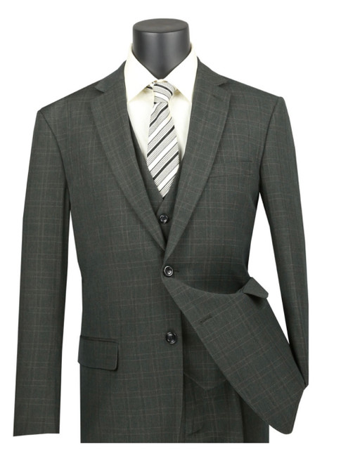 3 Piece Suit - 
Single Breasted 2 button
2 Side Vents on Jacket
2 Flap Pockets On Jacket
Flat Front Pants
Classic  Fit with peak lapel
Luxurious Wool Feel
Windowpane
 

Proud to have such a long and rich heritage, Vinci has been suiting and booting up men for generations. Vinci combines contemporary fit and fashionable colors with patterns and styles for the modern gentlemen.

As a brand, Vinci inspires and guides; whatever the occasion, customers always look and feel exquisite. Vinci offers in-depth suiting expertise and knowledge while adapting to the latest fashion trends.

 

 

Prices exclusive to online sales only.