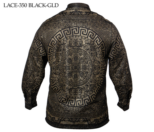 Prestige LACE-350 Long Sleeve Lace Shirt Black/Gold

Metallic 

Regular Fit

Great Casual Wear 