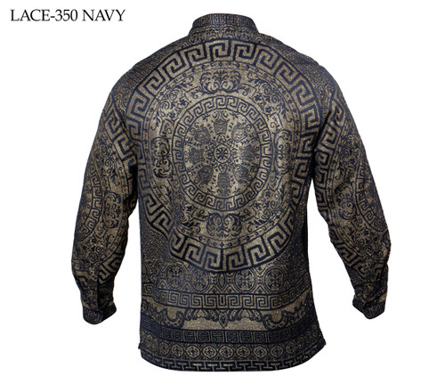 Prestige LACE-350 Long Sleeve Lace Shirt NAVY

Metallic 

Regular Fit

Great Casual Wear 