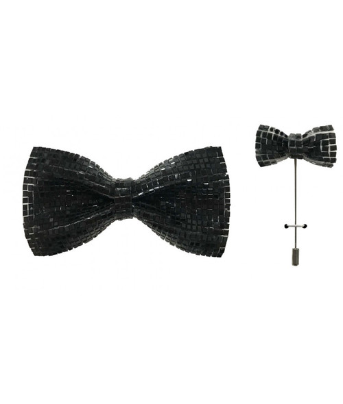 Change up the game and have everyone looking your way with this shining rhinestone bowtie. It even comes with a matching lapel pin to put on your blazer!Fancy Deluxe Rhinestone/Sequence Bow Ties with matching Pin Lapel