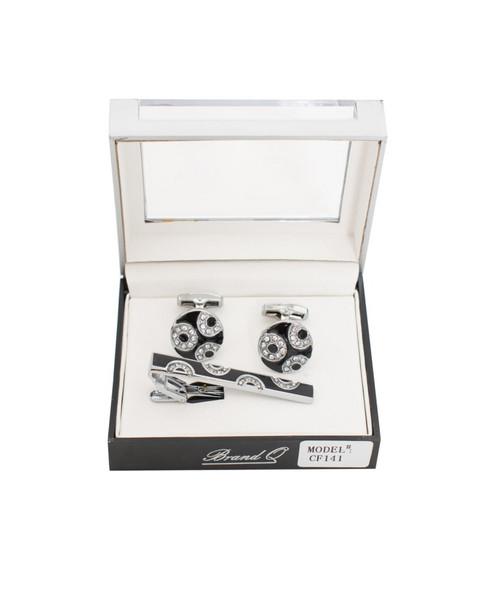 Fashion Men's Rhodium Plated Cufflinks with Matching Tie Clip
100% Brand new
Comes with a nice jewelry box
Shape: Square
Size: Approximately 5/8 x 5/8 inches
Tie clip size: Approximately 2 1/4 inches