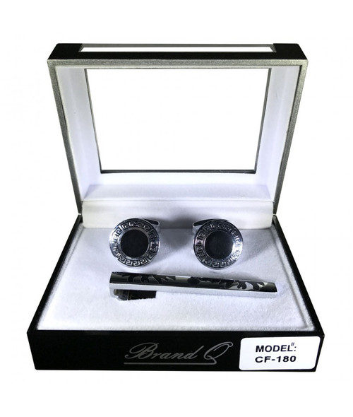 Fashion Men's Rhodium Plated Cufflinks with Matching Tie Clip
100% Brand new
Comes with a nice jewelry box
Shape: Square
Size: Approximately 5/8 x 5/8 inches
Tie clip size: Approximately 2 1/4 inches