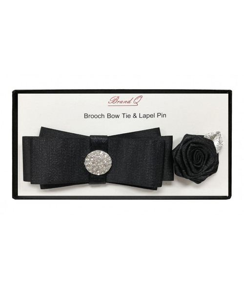 Featuring a rhinestone accented, two-tone color design and lapel pin, this tie is perfect for adding that final layer of class to your outfit.

Size: One Size Fits All
