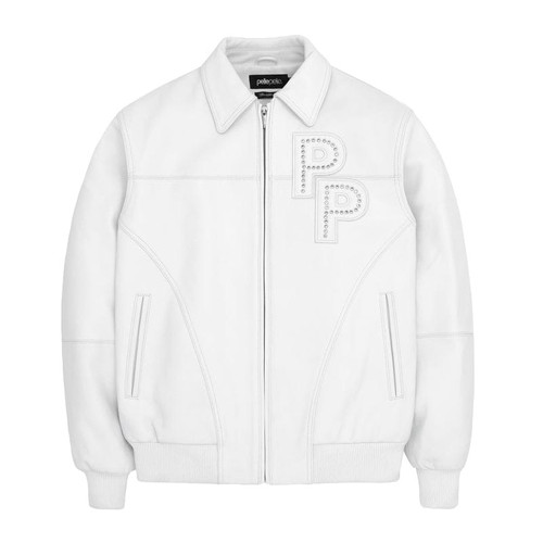 レアpellepelle ホワイト ジップアップジャケット XL レアpellepelle ホワイト ジップアップジャケット XL
