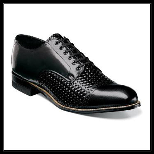 The Stacy Adams Madison Cap Toe Oxford combines decades of Stacy Adams heritage into a single shoe that is a guaranteed showstopper. Complete with woven print and kidskin leather uppers, this shoe tells its own story.Price are exclusive to online sales.

-Cap toe oxford
-Woven print with kidskin leather uppers and kidskin leather linings
-Leather sole
-Crafted with genuine Goodyear welt construction