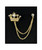 Handmade item 
 All our Lapel pins are handmade of tarnish free metal, and real crystals.
 
The perfect formal wear accessory.

This elegant chain lapel and gemstone brooch pin set features a dazzling chain and a luxurious gemstone brooch that add that perfect touch of dapper to your entire look. 

This piece is a welcome addition to refine your over-all aesthetic.