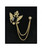 Handmade item 
 All our Lapel pins are handmade of tarnish free metal, and real crystals.
 
The perfect formal wear accessory.

This elegant chain lapel and gemstone brooch pin set features a dazzling chain and a luxurious gemstone brooch that add that perfect touch of dapper to your entire look. 

This piece is a welcome addition to refine your over-all aesthetic.