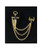 Handmade item 
 All our Lapel pins are handmade of tarnish free metal, and real crystals.
 
The perfect formal wear accessory.

This elegant chain lapel and gemstone brooch pin set features a dazzling chain and a luxurious gemstone brooch that add that perfect touch of dapper to your entire look. 

This piece is a welcome addition to refine your over-all aesthetic.