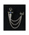 Handmade item 
 All our Lapel pins are handmade of tarnish free metal, and real crystals.
 
The perfect formal wear accessory.

This elegant chain lapel and gemstone brooch pin set features a dazzling chain and a luxurious gemstone brooch that add that perfect touch of dapper to your entire look. 

This piece is a welcome addition to refine your over-all aesthetic.