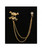 Handmade item 
 All our Lapel pins are handmade of tarnish free metal, and real crystals.
 
The perfect formal wear accessory.

This elegant chain lapel and gemstone brooch pin set features a dazzling chain and a luxurious gemstone brooch that add that perfect touch of dapper to your entire look. 

This piece is a welcome addition to refine your over-all aesthetic.