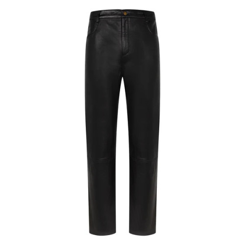 美品 定価12万 LITTLEBIG Leather Pants 21aw Faux Leather Marilyn Straight Pants In Petite Sculpt-Her
