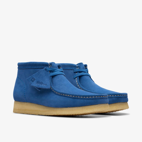 Clarks Collection Wallabees Shoes Men Size 12 Blue Suede Leather Moccasin 15522 Men main image 4
