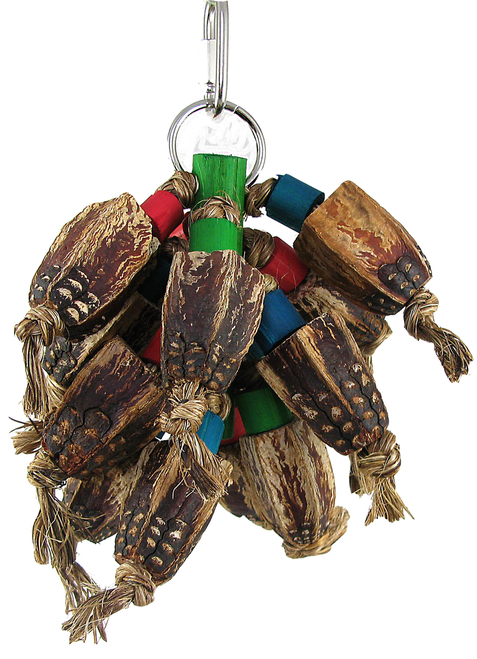 Planet Pleasures Crunchy Munchy parrot chew toy. Conure bird toy.