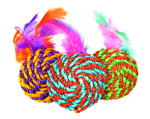 Circle w/catnip & feathers